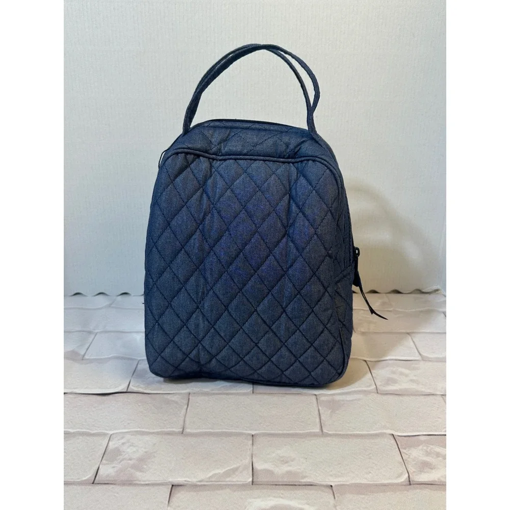 Vera Bradley Lunch Bunch Quilted Denim Insulated Lunch Bag Indigo Blue 24761-L81